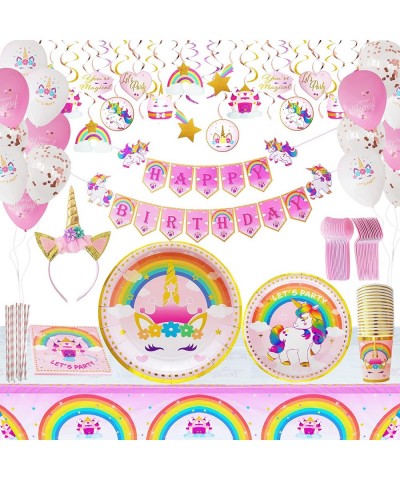 Unicorn Birthday Party Supplies - All in One Rainbow Unicorn Decorations for Birthday Party - Have a Memorable Unicorn Theme ...