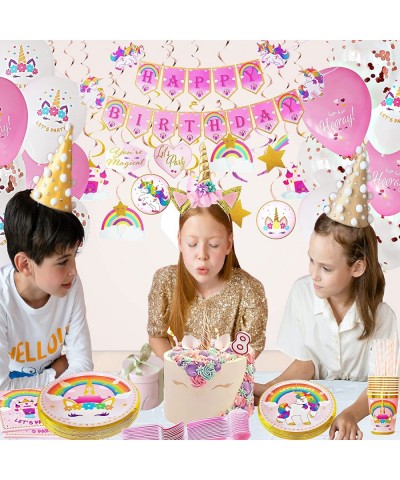 Unicorn Birthday Party Supplies - All in One Rainbow Unicorn Decorations for Birthday Party - Have a Memorable Unicorn Theme ...