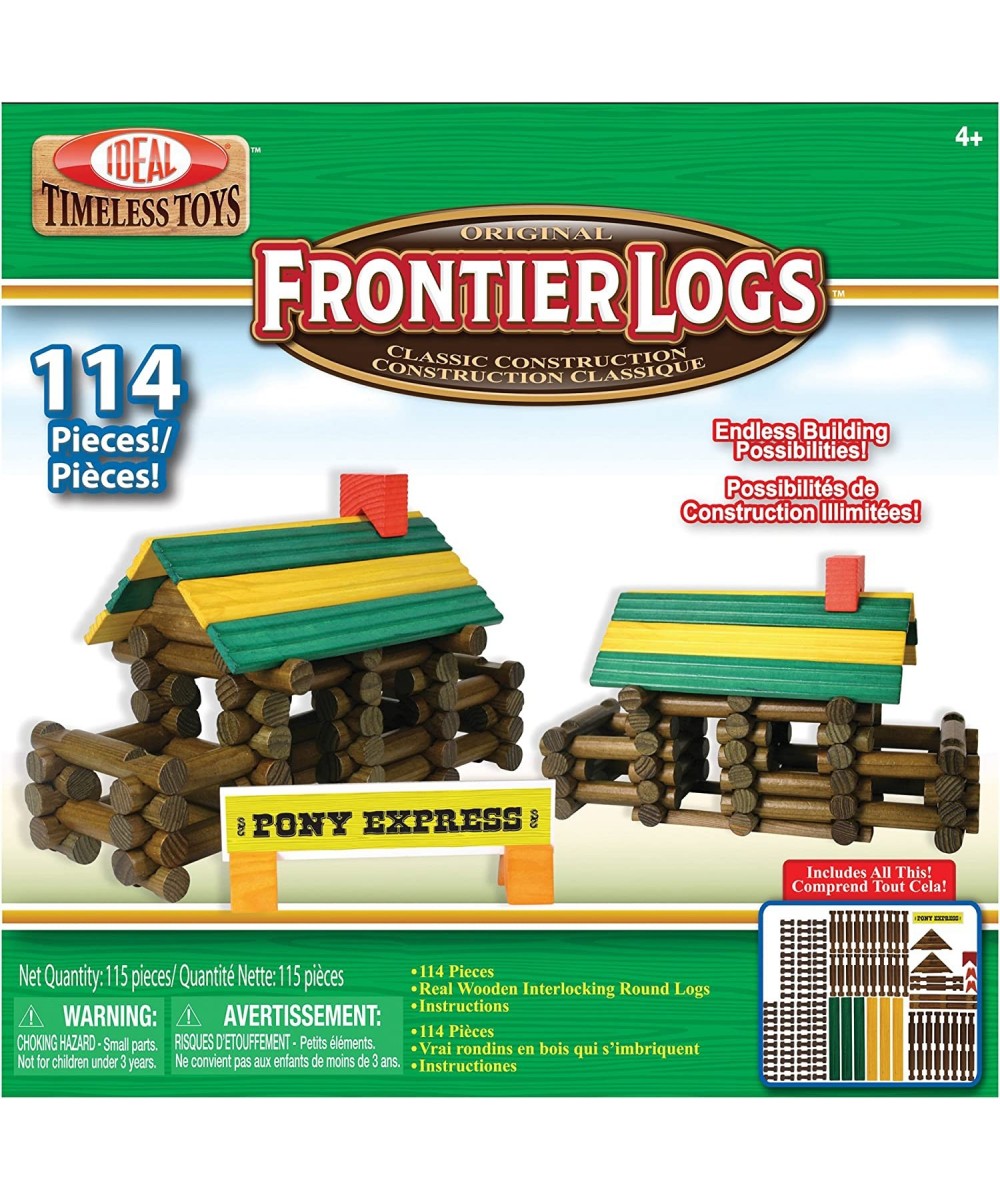 Frontier Logs Classic All Wood 114-Piece Construction Set $43.70 Toy Building Sets