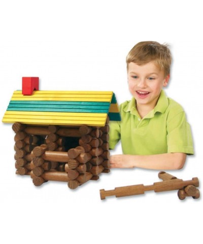 Frontier Logs Classic All Wood 114-Piece Construction Set $43.70 Toy Building Sets