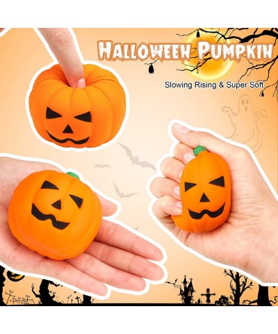 12 Pcs Halloween Pumpkin Press Ball Toys 2.56 Inch Slow Rising Pumpkins Stress Relief Soft Halloween Toys for Little Ones Pri...