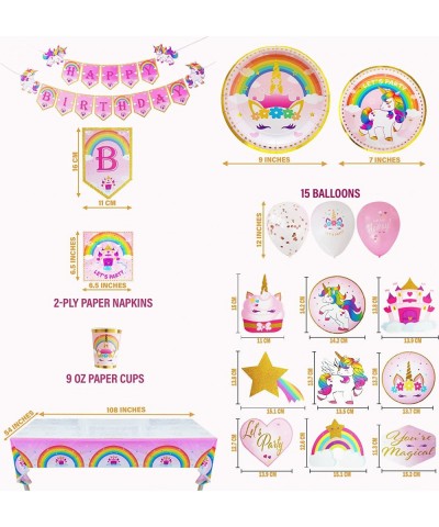 Unicorn Birthday Party Supplies - All in One Rainbow Unicorn Decorations for Birthday Party - Have a Memorable Unicorn Theme ...