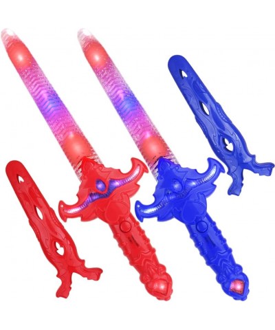 Light Up Toy Swords with Sounds LED Toy Sword Set with Removable Covers Plastic Toy Swords Warrior Halloween Costume Accessor...