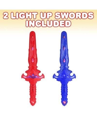 Light Up Toy Swords with Sounds LED Toy Sword Set with Removable Covers Plastic Toy Swords Warrior Halloween Costume Accessor...