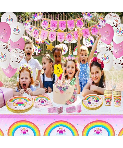 Unicorn Birthday Party Supplies - All in One Rainbow Unicorn Decorations for Birthday Party - Have a Memorable Unicorn Theme ...