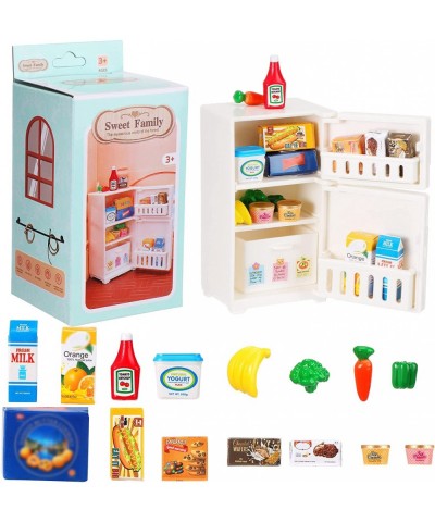 16 Pieces Miniature Dollhouse Refrigerator Toy Refrigerator Mini Refrigerator Decorations Miniature Stuff with Drink Bottles ...