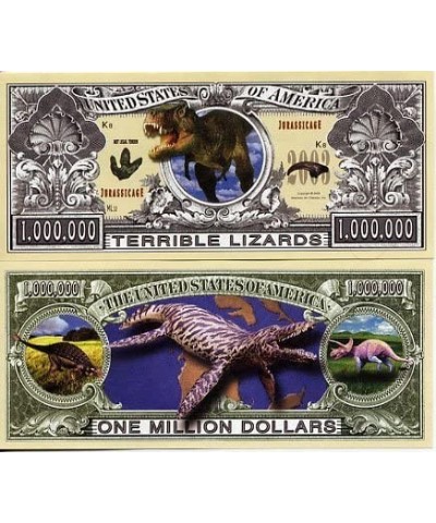 DINOSAUR MILLION DOLLAR BILL (5 bills) $16.04 Gags & Practical Joke Toys