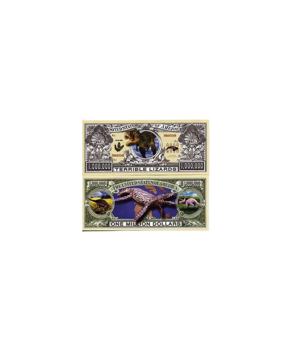 DINOSAUR MILLION DOLLAR BILL (5 bills) $16.04 Gags & Practical Joke Toys