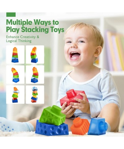 Toddler Montessori Toys for 1-Year-Old Boys Girls 6 Pcs Sensory Stacking Blocks Baby Toys for 12-18 Months Age 1-3-Year Old E...