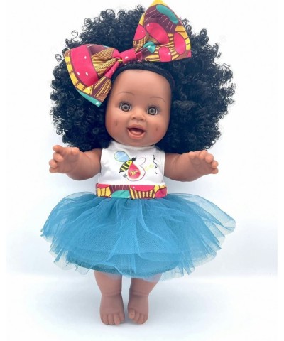 Natural Ella Baby Bee Doll - African American Black Biracial Latino Baby Doll with Curly Natural Black Hair for Kids 3 and up...