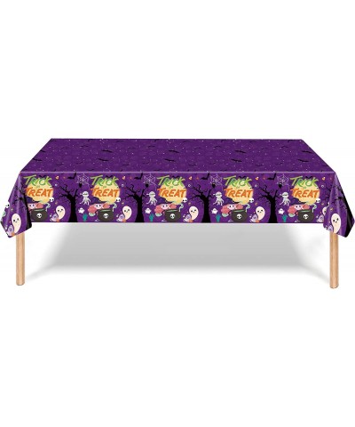 Halloween Party Tablecloth 3 Pack Plastic Disposable Table Cover Waterproof Table Cloth Bats Witches Table Decoration for Hal...