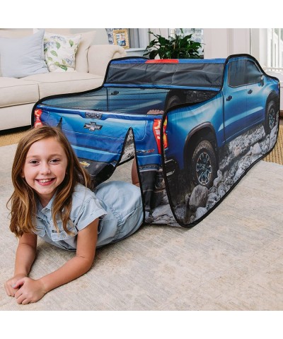 Chevy Silverado Pop Up Tent | Large Off-Road Pickup Truck Play Tent for Kids Blue $44.90 Kids' Play Tents & Tunnels