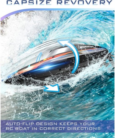 RC Boat with Case- R308 20+ MPH Fast Remote Control Boat for Pools and Lakes 2.4 GHZ RC Boats for Adults and Kids with Rechar...