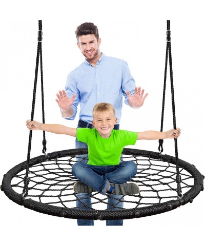 Spider Web Tree Swing 40” 600 lbs Kids Outdoor Backyard Tree Playhouse Playground Saucer Swing Set Accessories Platform Glide...