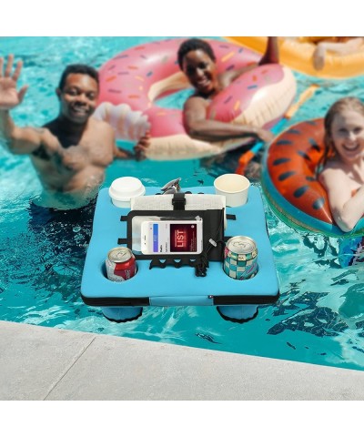 Floating Drink Holder with Four Holes Foam Float Speaker Holder Pool Floating Tray Table Tray Cooler Cup Holder for Pools Bea...