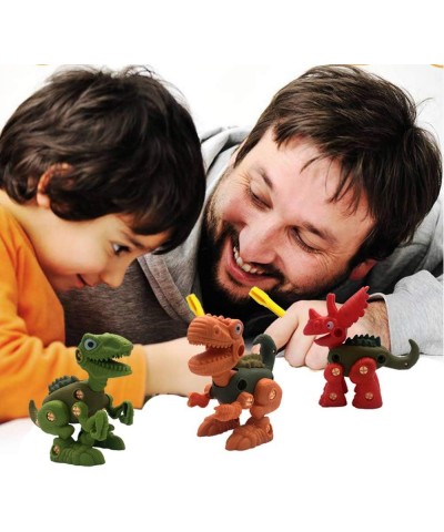 Take Apart Dinosaurs Toys for Kids Creative Diy Building Dinos Blocks Puzzle Set with Screwdriver Interlocking Animal Model B...