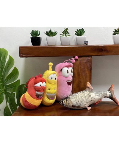 4pieces Plush Soft Toys Cute Insect Pink Yellow Red Worm Doll and Crucian Fish Soft Plush Toy Stuff Gift for Kids Children Xm...