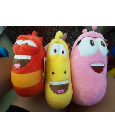 4pieces Plush Soft Toys Cute Insect Pink Yellow Red Worm Doll and Crucian Fish Soft Plush Toy Stuff Gift for Kids Children Xm...