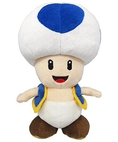 Super Mario All Star Collection 1588 Blue Toad Stuffed Plush 7 $26.59 Stuffed Animals & Teddy Bears