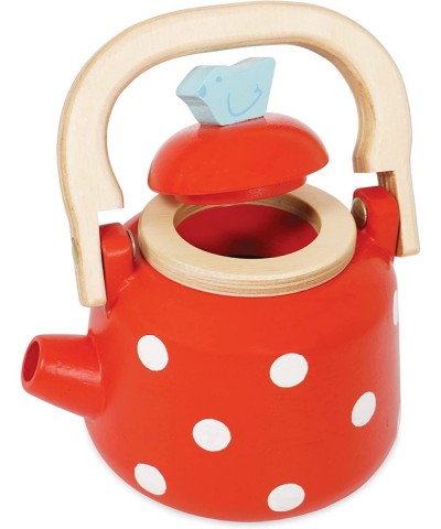 Honeybake Wooden Dotty Kettle - Breakfast Set Pretend Kitchen Play Toy Set | Girls or Boys Role Play Kitchen Accessories | Su...