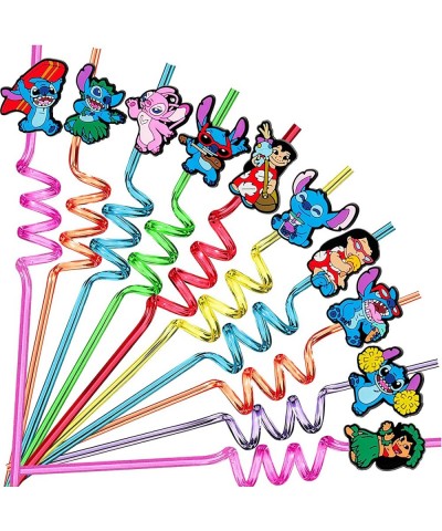 24Pcs Party Favors Reusable Drinking Straws 12 Designs Cartoon Birthday Party Supplies with 2 Cleaning Brush $39.40 Kids' Par...