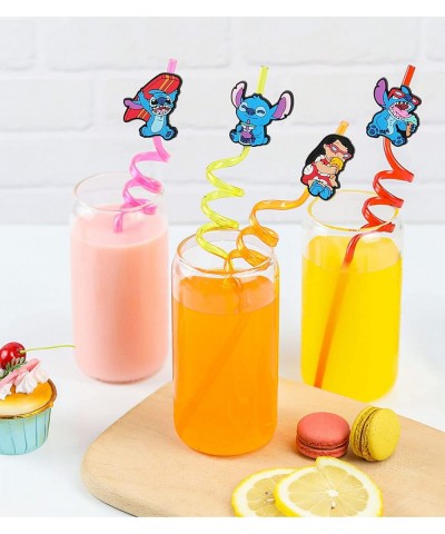 24Pcs Party Favors Reusable Drinking Straws 12 Designs Cartoon Birthday Party Supplies with 2 Cleaning Brush $39.40 Kids' Par...