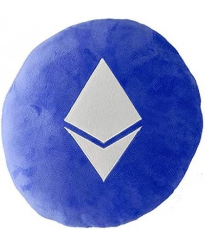 Embroidered Round Stuffed Plush Crypto Pillow ETH $32.87 Kids' Plush Toy Pillows