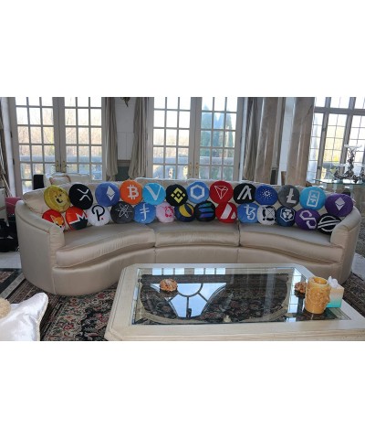 Embroidered Round Stuffed Plush Crypto Pillow ETH $32.87 Kids' Plush Toy Pillows