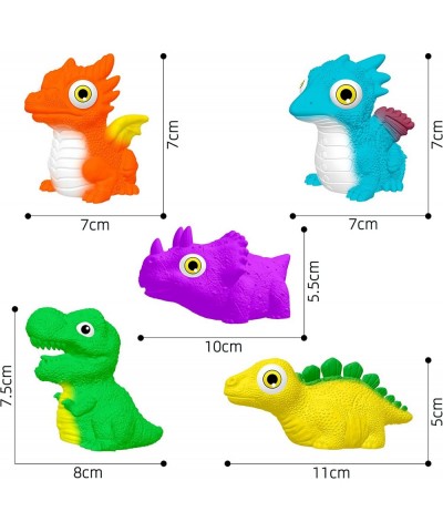 Dinosaur Toy Auto Flashing Dinosaur Model Glowing Figures Bath Toy Playset 5 pcs $22.61 Bathtub Toys