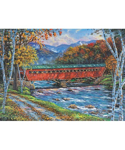 Tafts Villa Covered Bridge - 1000 Piece Jigsaw Puzzle $22.61 Jigsaw Puzzles