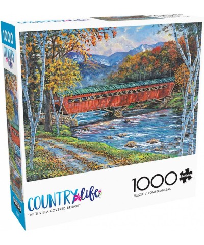 Tafts Villa Covered Bridge - 1000 Piece Jigsaw Puzzle $22.61 Jigsaw Puzzles