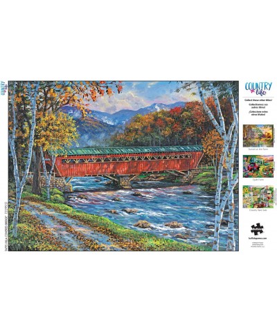 Tafts Villa Covered Bridge - 1000 Piece Jigsaw Puzzle $22.61 Jigsaw Puzzles