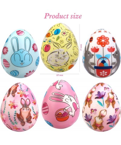 Easter Eggs for Kids 6 Pieces Super Soft Squishy Eggs for Easter Party Favor Supplies Easter Premium Stress Relief Egg Toys w...