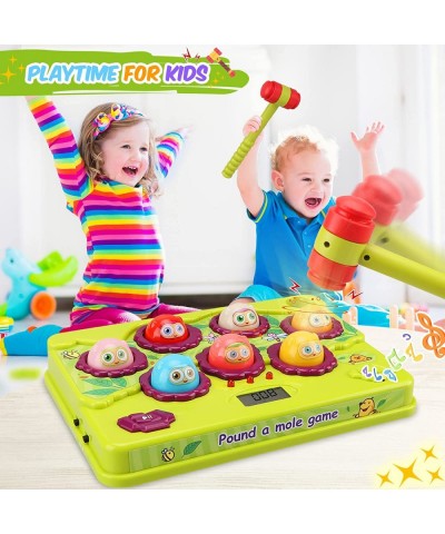 Interactive Whack A Mole Game for Toddler Toys Bilingual Light-Up Musical Pounding Toys Gift for Age 3 4 5 6 7 8 Years Old Ki...