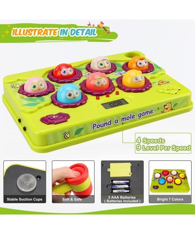 Interactive Whack A Mole Game for Toddler Toys Bilingual Light-Up Musical Pounding Toys Gift for Age 3 4 5 6 7 8 Years Old Ki...