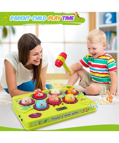 Interactive Whack A Mole Game for Toddler Toys Bilingual Light-Up Musical Pounding Toys Gift for Age 3 4 5 6 7 8 Years Old Ki...