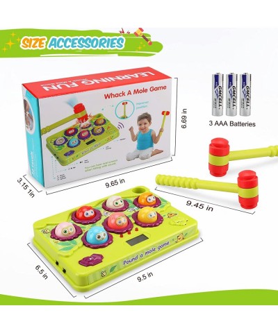 Interactive Whack A Mole Game for Toddler Toys Bilingual Light-Up Musical Pounding Toys Gift for Age 3 4 5 6 7 8 Years Old Ki...