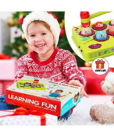 Interactive Whack A Mole Game for Toddler Toys Bilingual Light-Up Musical Pounding Toys Gift for Age 3 4 5 6 7 8 Years Old Ki...