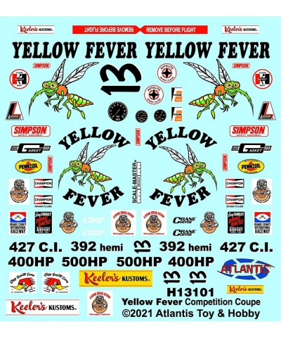 Keeler's Kustoms Yellow Fever Competition Coupe 1/25 Made in The USA $61.11 Kids' Play Cars & Race Cars