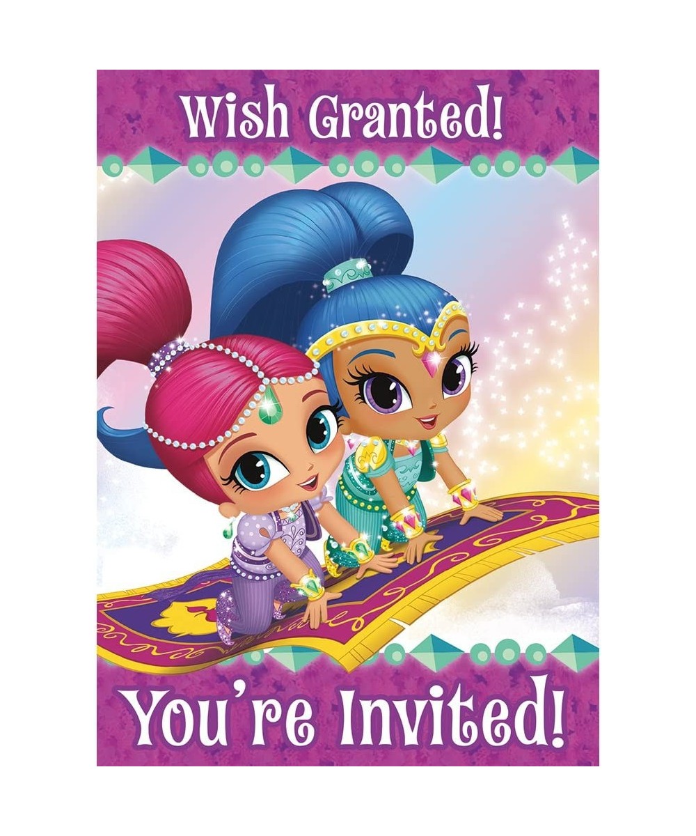 Shimmer and Shine Party Invitations - 5.5” x 4” 8 Pcs $16.57 Kids' Party Tablecovers