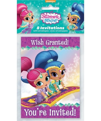 Shimmer and Shine Party Invitations - 5.5” x 4” 8 Pcs $16.57 Kids' Party Tablecovers