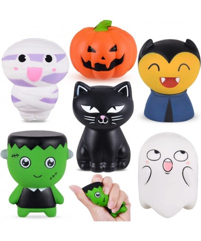 Halloween Squishy Toys for Kids 6 Pack Halloween Party Favor Game for Toddler Boys Girls Slow Rising Stress Relief Soft Squee...