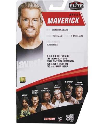 WWE Drake Maverick Elite Series 78 Deluxe Action Figure with Realistic Facial Detailing Iconic Ring Gear & Accessories $28.72...