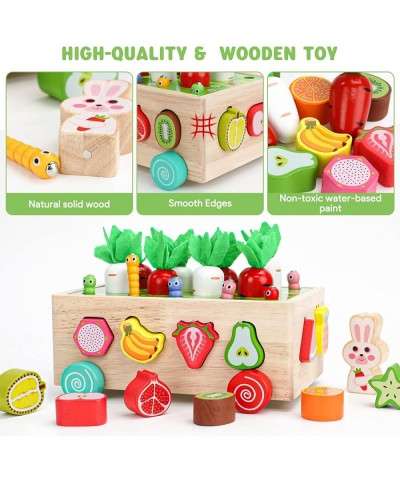 Montessori Wooden Shape Sorter Toys for Baby Boys Girls Age 2 3 4 5 6 Years Old Carrot Harvest Game Preschool Learning Educat...