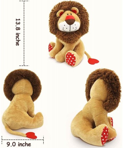 Love Lion Stuffed Animal King Lion Plush Toy with Mane Heart Shape Tail for Kids Baby Lover Birthday Valentines Day Christmas...