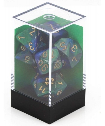 DND Dice Set-D&D Dice-16mm Gemini Blue Green and Gold Plastic Polyhedral Dice Set-Dungeons and Dragons Dice Includes 7 Dice -...