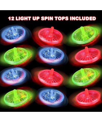 Light Up Spinning Top Toys Set of 12 Flashing Spin Toys with LED Effects Light Up Birthday Party Favors for Boys and Girls Go...