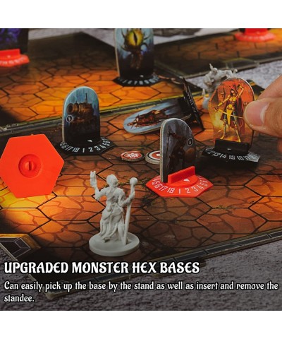 Gloomhaven Standee Bases Pack of 27 Plastic Hex Monster Stand with Health Tracker and Status Token Slots $34.33 Game Accessories