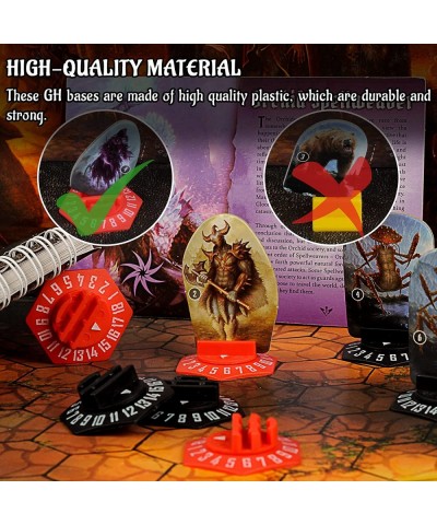 Gloomhaven Standee Bases Pack of 27 Plastic Hex Monster Stand with Health Tracker and Status Token Slots $34.33 Game Accessories