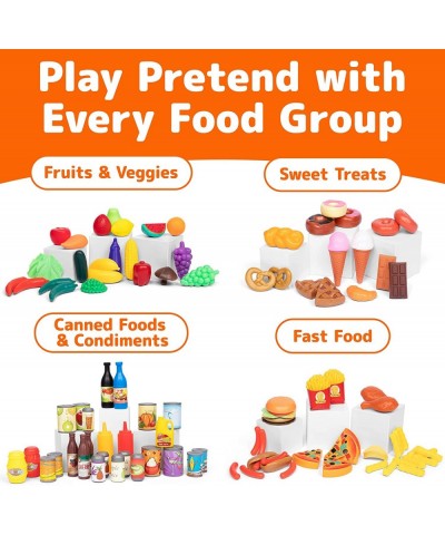 Pretend Play Food Set Toy Food Assortment Playset for Kids & Toddlers Pretend Play Food Sets for Kids Kitchen Kitchen Toys Fa...